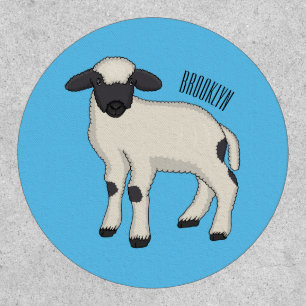 Valais Blacknose sheep cartoon illustration Patch