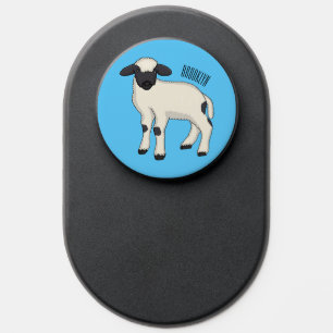 Valais Blacknose sheep cartoon illustration PopSocket