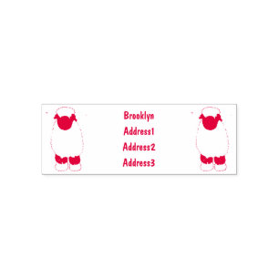 Valais Blacknose sheep cartoon illustration Self-inking Stamp