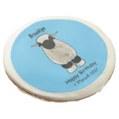 Valais Blacknose sheep cartoon illustration Sugar Cookie (Angled)
