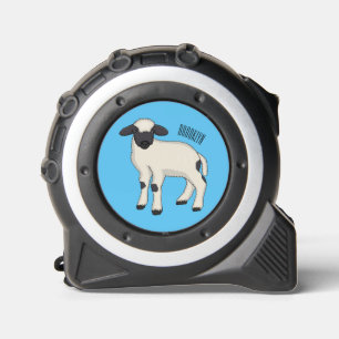 Valais Blacknose sheep cartoon illustration Tape Measure