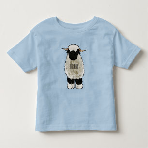 Valais Blacknose sheep cartoon illustration Toddler T-shirt