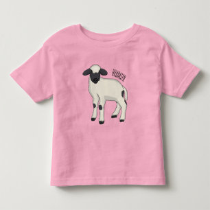 Valais Blacknose sheep cartoon illustration Toddler T-shirt