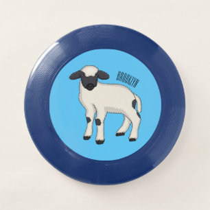 Valais Blacknose sheep cartoon illustration Wham-O Frisbee