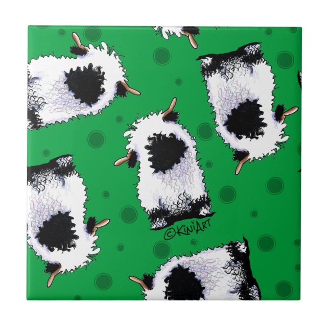 Valais Blacknose Sheep Ceramic Tile (Front)