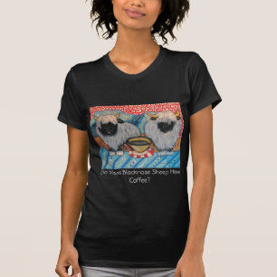 Valais Blacknose Sheep Drinking Coffee Art T-Shirt
