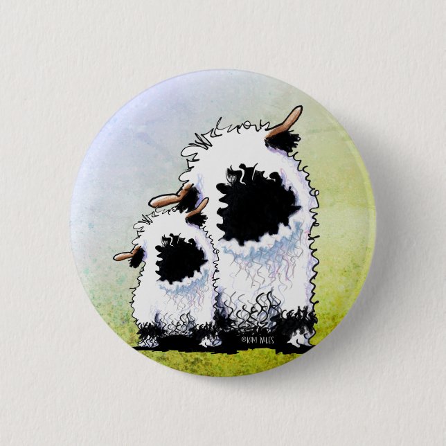 Valais Blacknose Sheep Face Mask Button (Front)