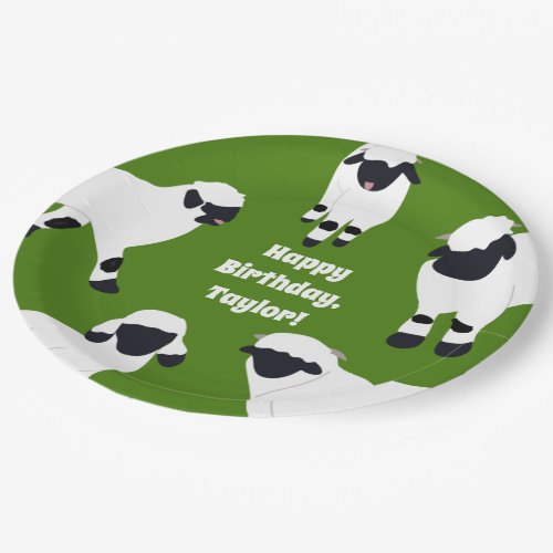 Valais Blacknose Sheep Farm Themed Party Paper Plates