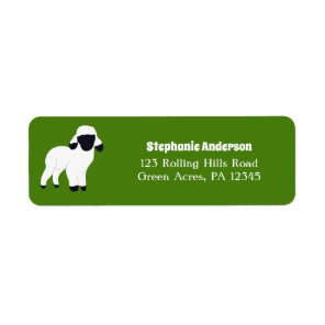 Valais Blacknose Sheep Lamp Return Address Label