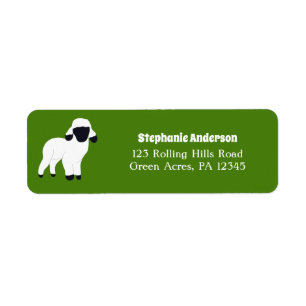 Valais Blacknose Sheep Lamp Return Address Label