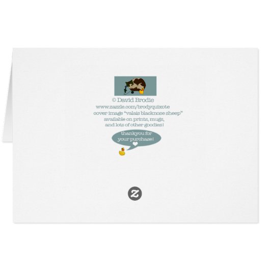 Valais blacknose sheep - Love Ewe! (Back Horizontal)