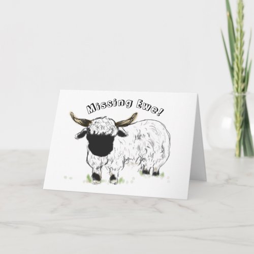 Valais blacknose sheep _ Missing Ewe Card