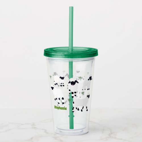 Valais Blacknose Sheep Personalized Farmers Acrylic Tumbler