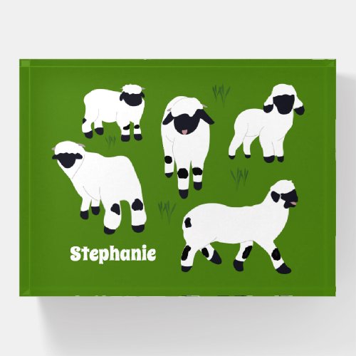 Valais Blacknose Sheep Personalized Farmers Paperweight