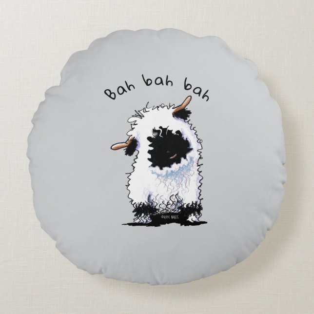 Valais Blacknose Sheep Round Pillow (Front)