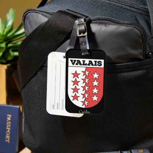 Valais Switzerland Coat of Arms  Luggage Tag