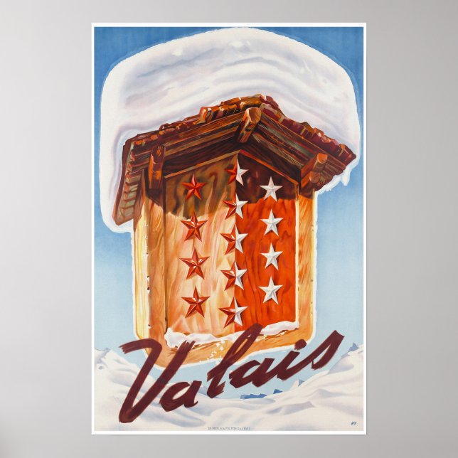 Valais,Switzerland,Suisse,Ski Poster (Front)