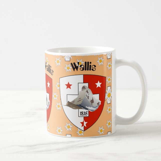 Valais v Wallis Suisse v Switzerland Tasse Coffee Mug (Right)
