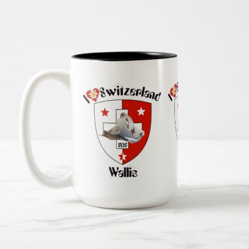 Valais v Wallis Tasse Two_Tone Coffee Mug