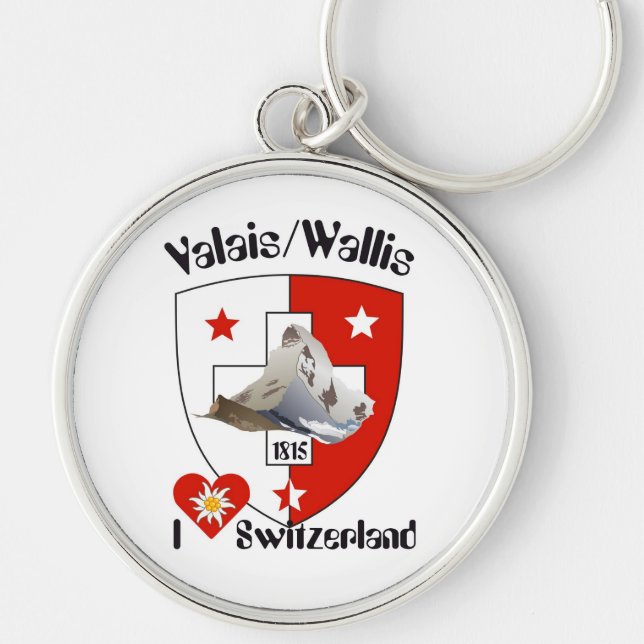 Valais / Wallis Switzerland Keychain (Front)