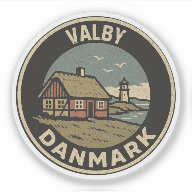 Valby, Denmark Danmark  Sticker (Front)