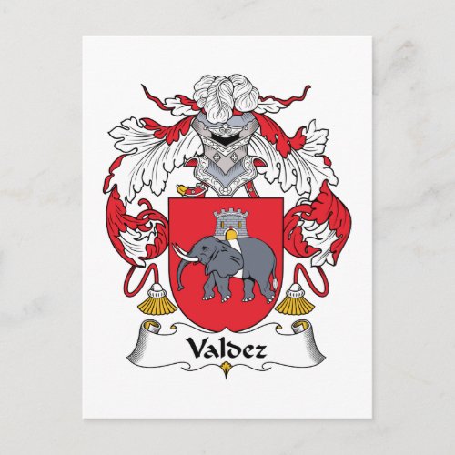 Valdez Family Crest Postcard