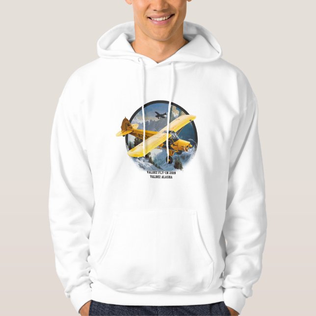 Valdez Fly-In 2019 Alaska T-Shirt Plane Adventure Hoodie (Front)