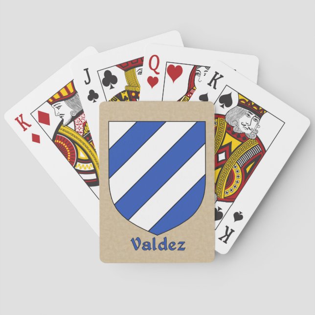 Valdez Heraldic Shield Poker Cards (Back)