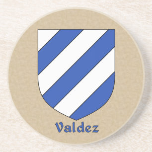 Valdez Heraldic Shield Sandstone Coaster