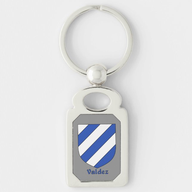 Valdez Historical Shield Keychain (Front)