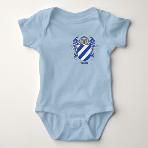 Valdez Historical Shield with Helm and Mantle Baby Bodysuit