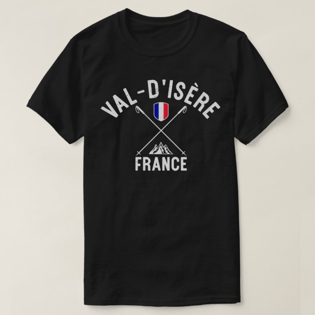 ValdIsere France Ski  T-Shirt (Design Front)