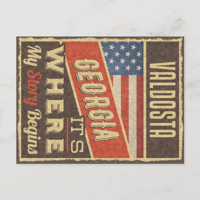 Valdosta Georgia Postcard (Front)