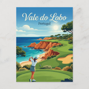Vale do Lobo Portugal, golfer Postcard