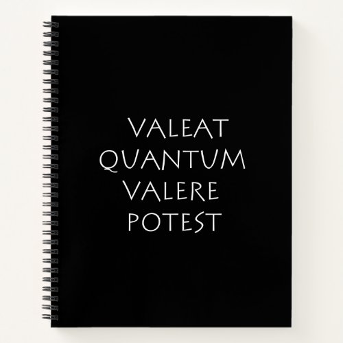 Valeat quantum valere potest notebook