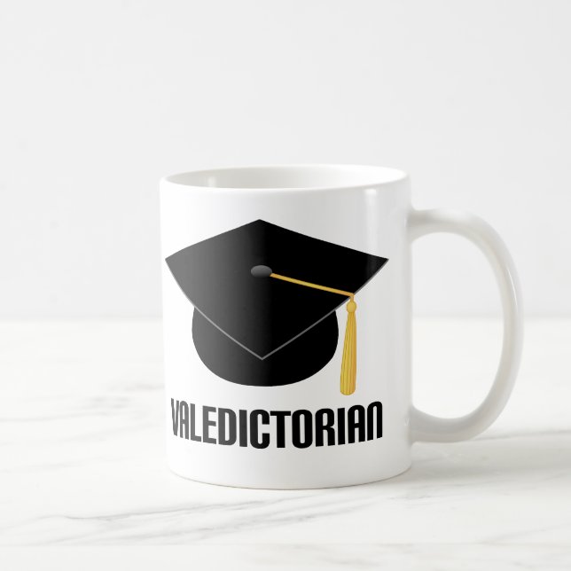 Valedictorian Black Grad Hat Coffee Mug (Right)