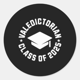 Valedictorian Cl Of 2025 Graduation Classic Round Sticker