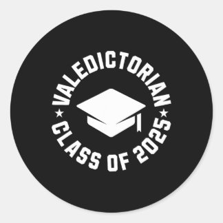 Valedictorian Cl Of 2025 Graduation Classic Round Sticker
