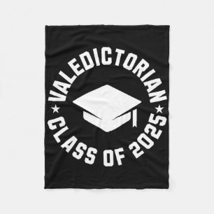 Valedictorian Cl Of 2025 Graduation Fleece Blanket