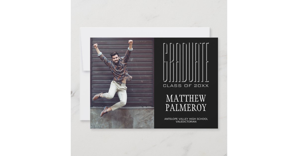 Valedictorian Photo Graduation Announcement Zazzle