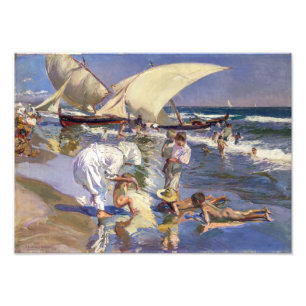 Valencia Beach Morning Light   Joaquín Sorolla   Photo Print