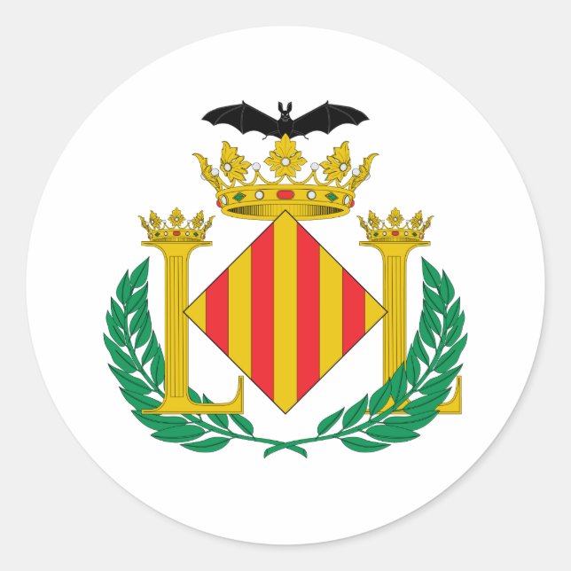 Valencia Coat Of Arms Classic Round Sticker (Front)
