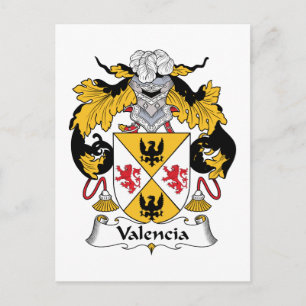 Valencia Family Crest Postcard