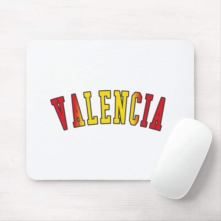 Valencia in Spain National Flag Colors Mouse Pad