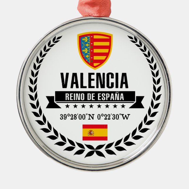 Valencia Metal Ornament (Front)