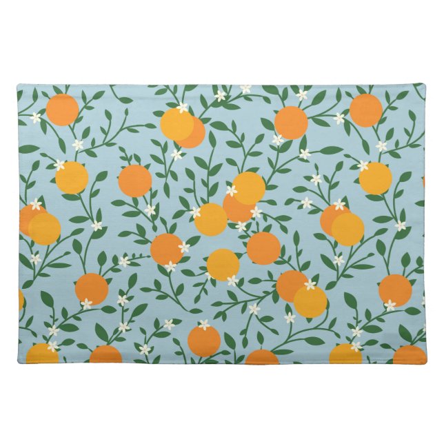 Valencia Oranges Cloth Placemat (Front)