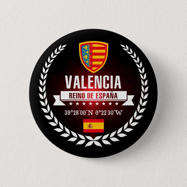 Valencia Pinback Button (Front)