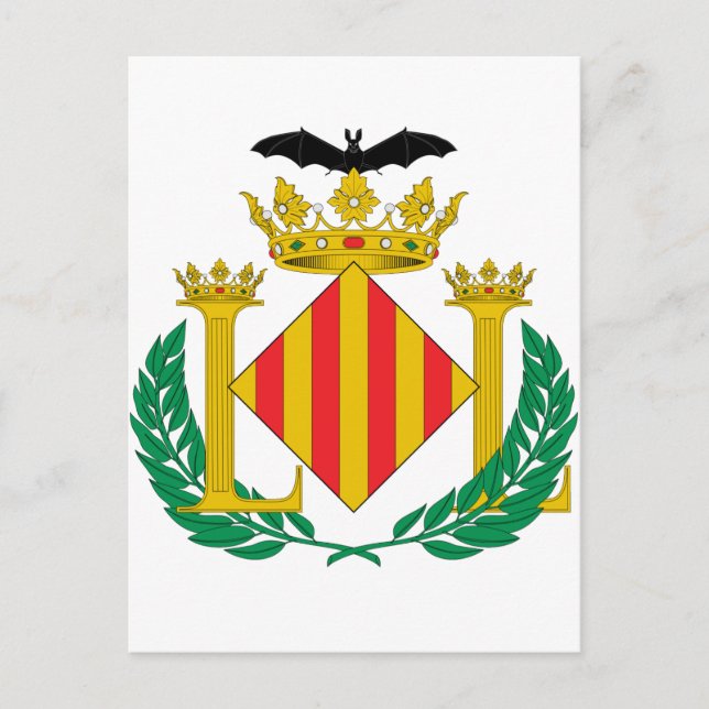 Valencia (Spain) Coat of Arms Postcard (Front)
