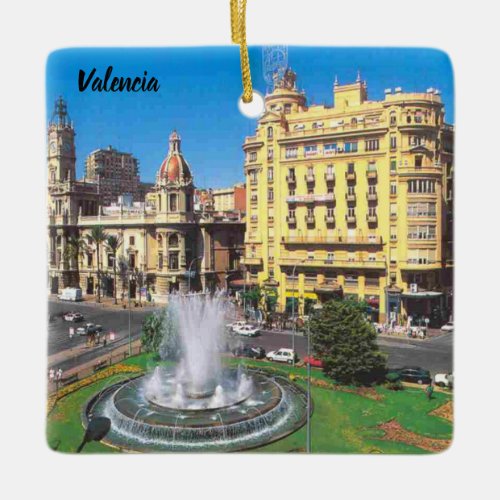 Valencia Spain Custom Panoramic Ornament