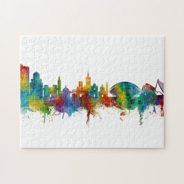 Valencia Spain Skyline Jigsaw Puzzle (Horizontal)